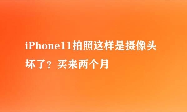 iPhone11拍照这样是摄像头坏了？买来两个月