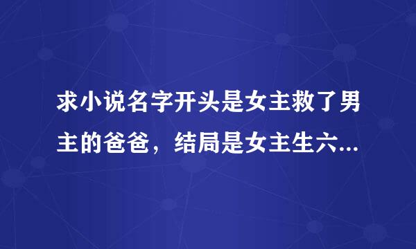 求小说名字开头是女主救了男主的爸爸，结局是女主生六个孩子，一个四胞胎，一个双胞胎。番外说的孩子爱情