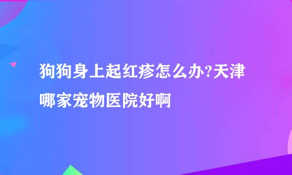 狗狗身上起红疹怎么办?天津哪家宠物医院好啊