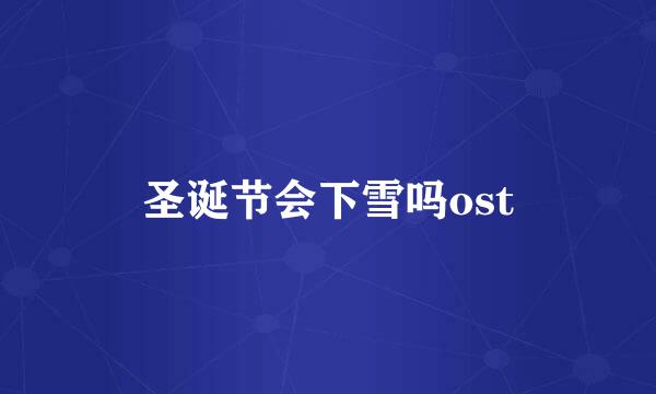 圣诞节会下雪吗ost