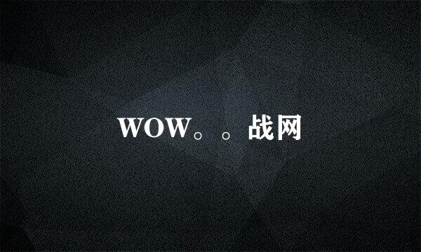 WOW。。战网