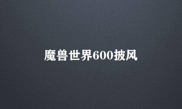 魔兽世界600披风