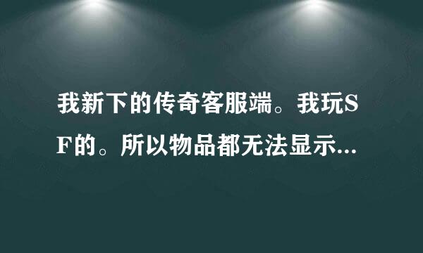 我新下的传奇客服端。我玩SF的。所以物品都无法显示。属性点也加不了、