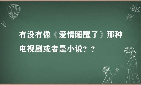 有没有像《爱情睡醒了》那种电视剧或者是小说？？