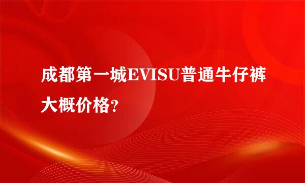 成都第一城EVISU普通牛仔裤大概价格？