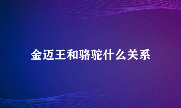 金迈王和骆驼什么关系