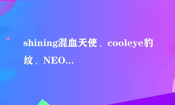 shining混血天使、cooleye豹纹、NEO公主三色那款适合不化妆的时候带?