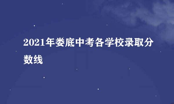 2021年娄底中考各学校录取分数线