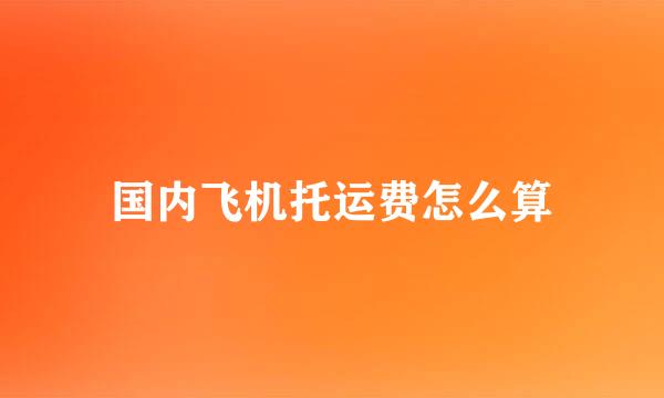 国内飞机托运费怎么算