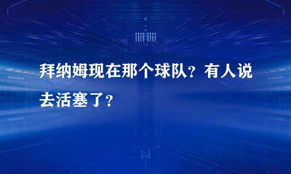 拜纳姆现在那个球队？有人说去活塞了？