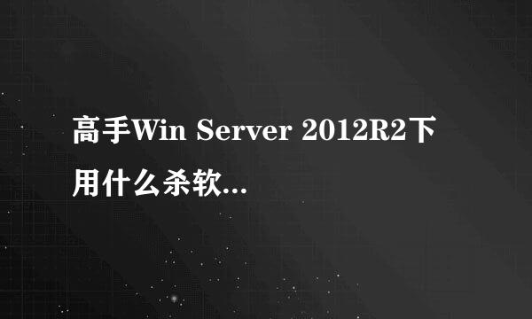 高手Win Server 2012R2下用什么杀软和影音播放器