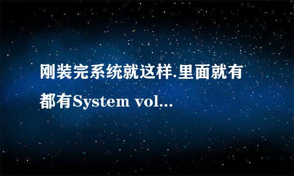 刚装完系统就这样.里面就有都有System volume Information 和CYCLER这两个文件夹