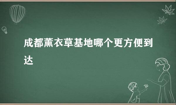 成都薰衣草基地哪个更方便到达