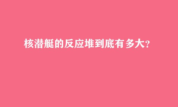 核潜艇的反应堆到底有多大？