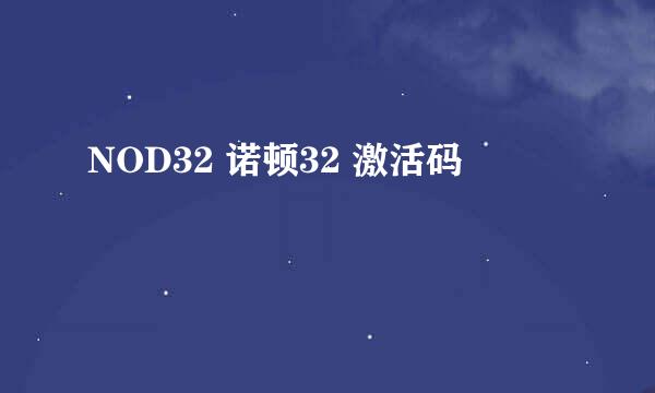 NOD32 诺顿32 激活码