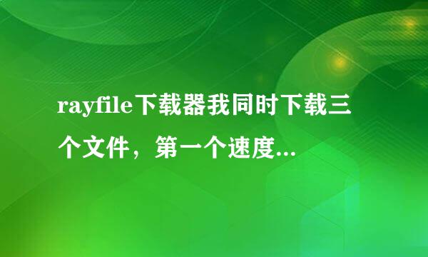 rayfile下载器我同时下载三个文件，第一个速度很快，后面的都是0，这是怎么回事？