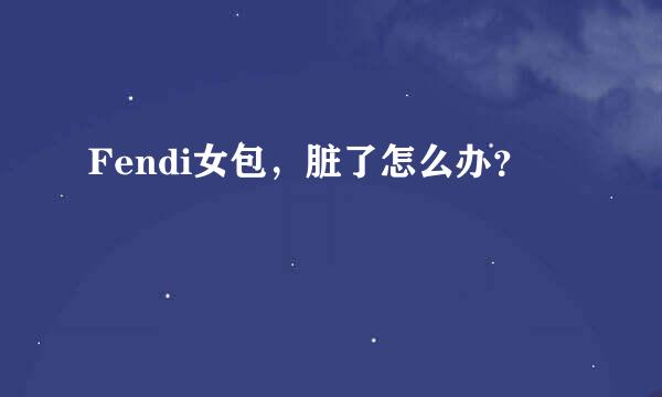 Fendi女包，脏了怎么办？