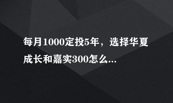 每月1000定投5年，选择华夏成长和嘉实300怎么样？还有就是国富收益和嘉实主题。