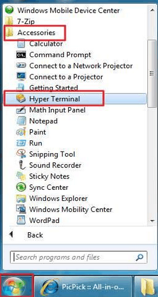 如何在Win7中安装使用超级终端Hyper Terminal