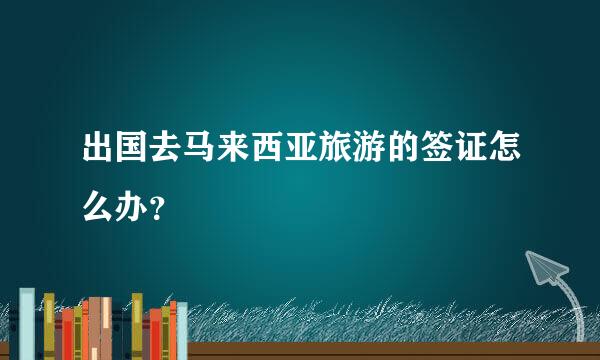 出国去马来西亚旅游的签证怎么办？