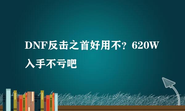 DNF反击之首好用不？620W入手不亏吧