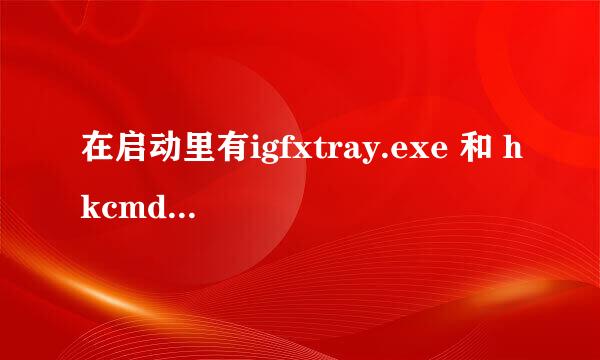 在启动里有igfxtray.exe 和 hkcmd 还有 ctfmon.exe