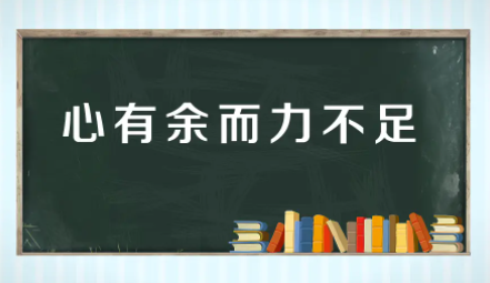 心有余而力不足的意思是什么？