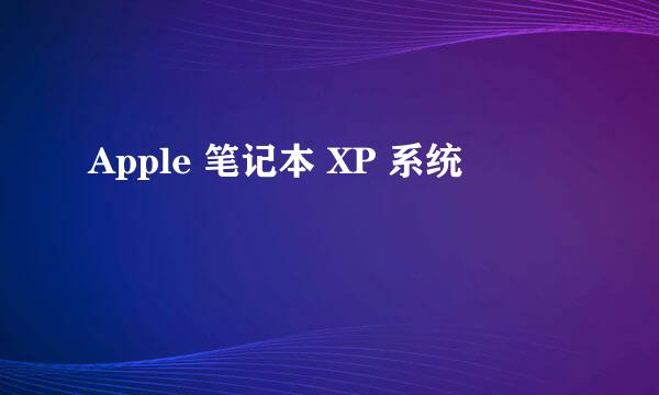 Apple 笔记本 XP 系统