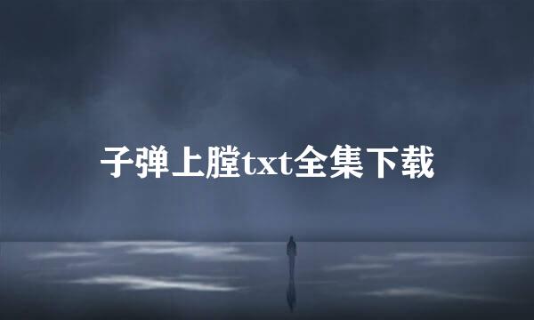 子弹上膛txt全集下载