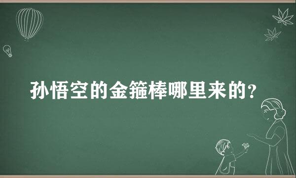 孙悟空的金箍棒哪里来的？