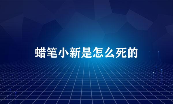 蜡笔小新是怎么死的