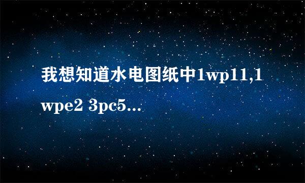 我想知道水电图纸中1wp11,1wpe2 3pc50 fc的意思，