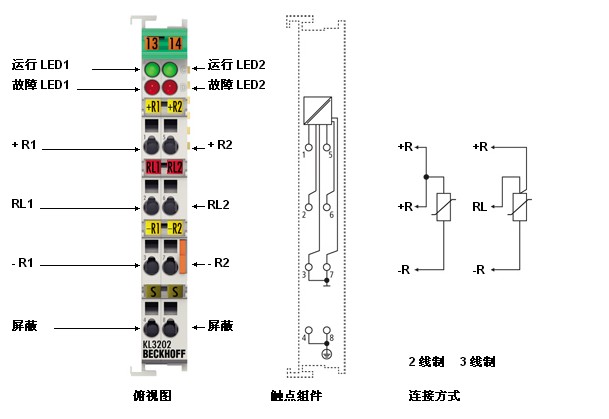 倍福模块 KL3202 温度传感器模拟量输入模块