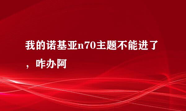 我的诺基亚n70主题不能进了，咋办阿