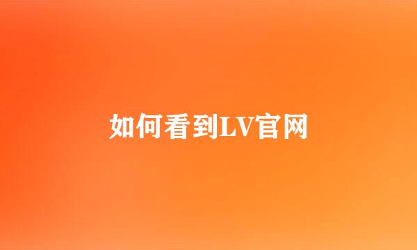 如何看到LV官网