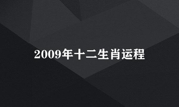 2009年十二生肖运程