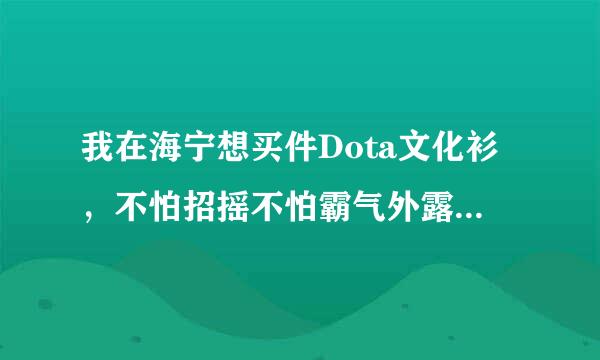 我在海宁想买件Dota文化衫，不怕招摇不怕霸气外露，是Dota就行。