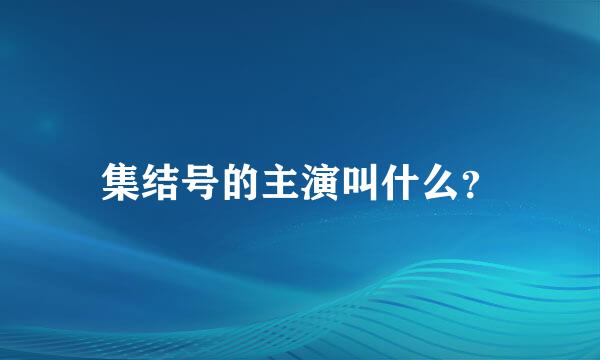 集结号的主演叫什么？