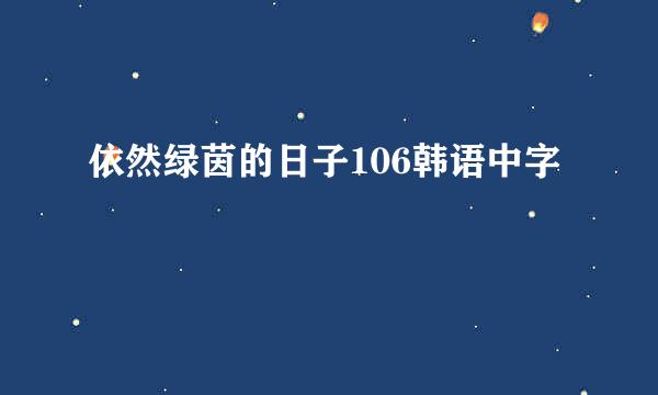 依然绿茵的日子106韩语中字