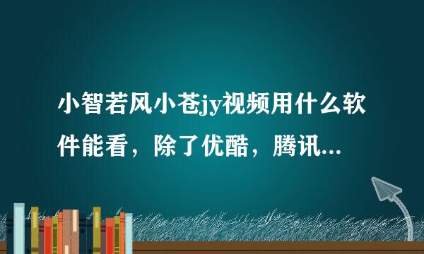 小智若风小苍jy视频用什么软件能看，除了优酷，腾讯视频能看吗？（手机）