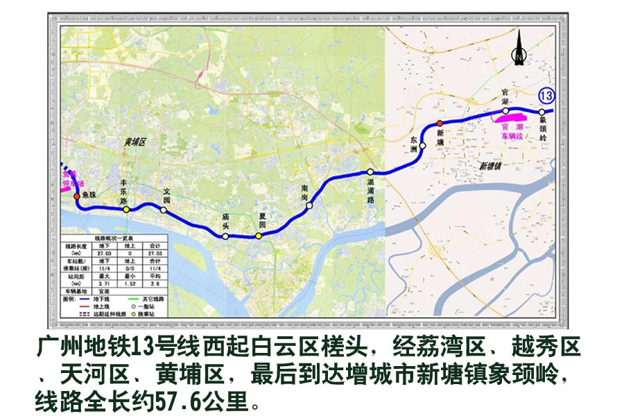 广州地铁13号线的初步方案