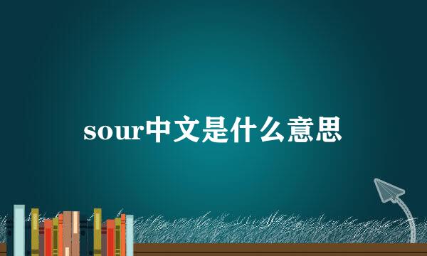 sour中文是什么意思