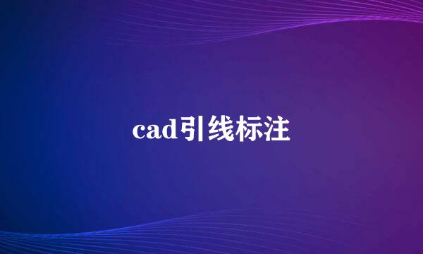 cad引线标注