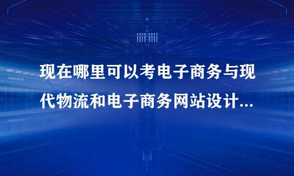 现在哪里可以考电子商务与现代物流和电子商务网站设计原理??是自考的。。各位帮帮忙，急需知道。。。