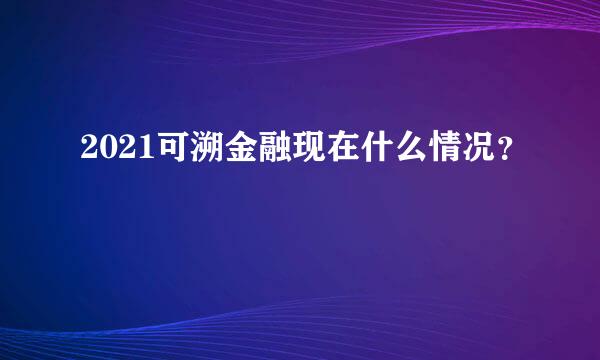 2021可溯金融现在什么情况？