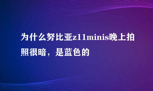 为什么努比亚z11minis晚上拍照很暗，是蓝色的