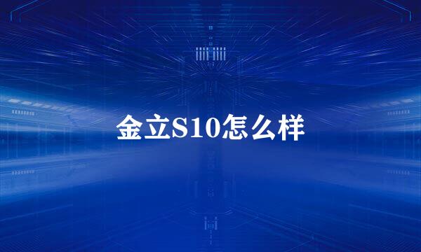 金立S10怎么样