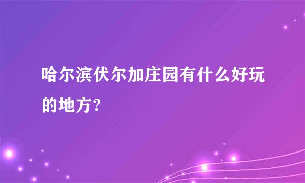 哈尔滨伏尔加庄园有什么好玩的地方?