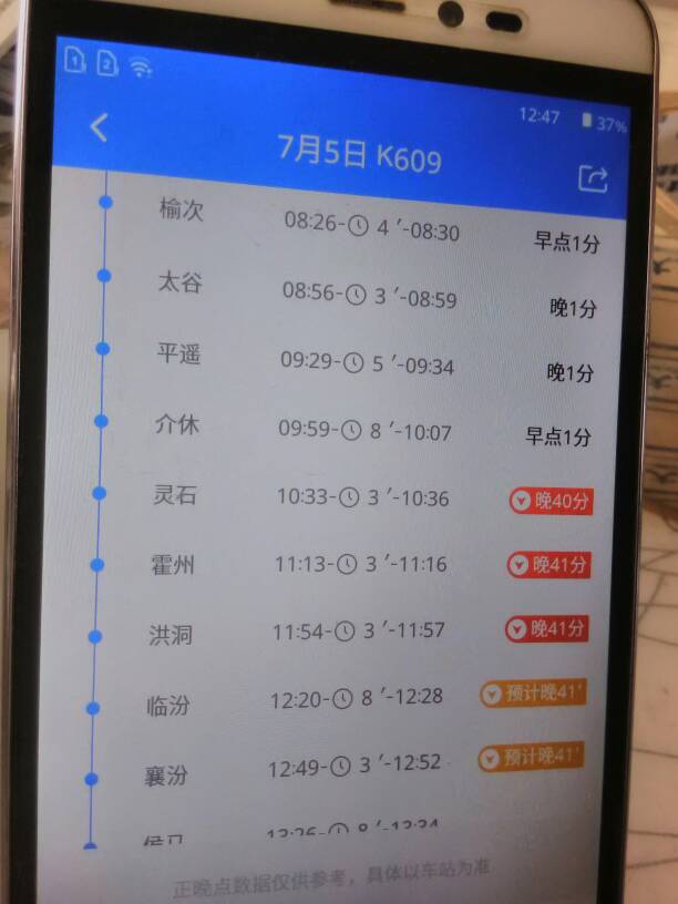 2020年7月6号k609晚点了吗？