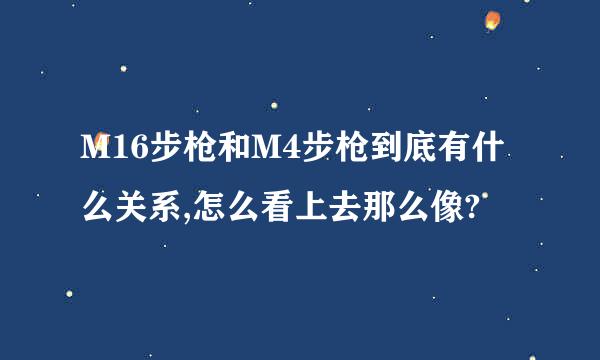 M16步枪和M4步枪到底有什么关系,怎么看上去那么像?